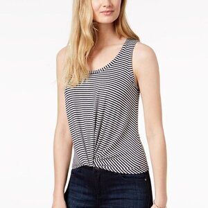 Striped Twist Front Tank Top NWT